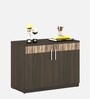 Prestige Low Height File Cabinet in Fumed Oak Finish with Lock