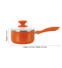Prestige Ceramic Orange Sauce Pan with Lid,160mm