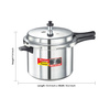 Pop Plus Aluminium Cooker- 6.5 Ltr