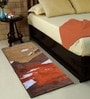 Brown Polyester 55 x 22 Inches Machine Made Floor Runner