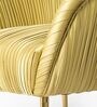 Pleates Fabric Lounge Chair in Irish Green Colour
