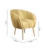 Pleates Fabric Lounge Chair in Irish Green Colour