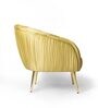 Pleates Fabric Lounge Chair in Irish Green Colour