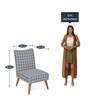 Prevo Slipper Chair in Blue Finish Prevo Slipper Chair in Blue Finish