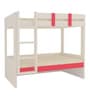 Primera Light Wood Twin Bunkbed Left Ladder in Strawberry Pink Colour