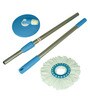 Primeway Stainless Steel & Polyester Magic Mop 360 Degree Rotating Handle with Disc & One Mop Head