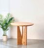 Primitive Solid Wood 2 Seater Dining Table in Natural Finish