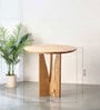 Primitive Solid Wood 2 Seater Dining Table in Natural Finish