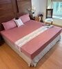 Primose Pink and White 100% Cotton 18x96 Inches Embroidered Floral Bed Runner