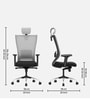 Primus Breathable Mesh Ergonomic Chair In Grey & Black Colour