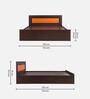Primus King Size Bed in Wenge Finish with Box Storage