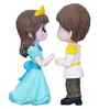 Prince & Princess Couple Multicolour Polyresin Figurine