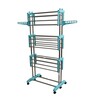 Prince Jumbo Stainless Steel Floor Rested Cloth Dryer Stand In Green (Length: 63.78 ,Height: 25.19)