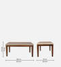 Prince Solid Wood 6 Seater Dinning Table In Milan Walnut Finish