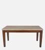 Prince Solid Wood 6 Seater Dinning Table In Milan Walnut Finish