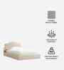 Princess Boucle Kids Toddler Bed With Hydraulic Storage In Cream Colour