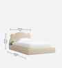 Princess Boucle Kids Twin Bed With Box Storage In Cream Colour