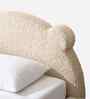 Princess Boucle Kids Twin Bed With Box Storage In Cream Colour