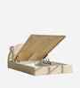 Princess Boucle Kids Twin Bed With Hydraulic Storage In Cream Colour