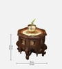 Princess Solid Wood End Table in Walnut Colour