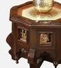 Princess Solid Wood End Table in Walnut Colour