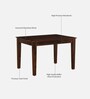 Princeton Sheesham Wood 4 Seater Dining Set In Provincial Teak Finish