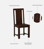 Princeton Sheesham Wood 4 Seater Dining Set In Provincial Teak Finish