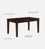 Princeton Sheesham Wood 6 Seater Dining Set In Provincial Teak Finish