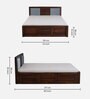 Princeton Sheesham Wood King Size Bed In Provincial Teak Finish With Box Storage