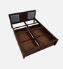 Princeton Sheesham Wood Queen Size Bed In Provincial Teak Finish With Drawer Storage