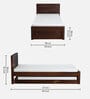 Princeton Sheesham Wood Single Bed In Provincial Teak Finish With Trundle
