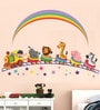 Pvc Wall Stickers Animals Train And Rainbow