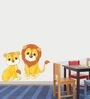 Pvc Wall Stickers Cute Lion And Cub