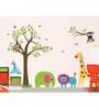 Tree Giraffe Owl Monkey Tiger Elephant Wall Sticker
