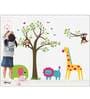 Tree Giraffe Owl Monkey Tiger Elephant Wall Sticker