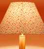 Printed Cotton Conical Wooden Floor Lamp