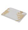 Floral- Printed White & Gold Melamine (Set of 3) Tray Set