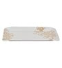 Floral- Printed White & Gold Melamine (Set of 3) Tray Set