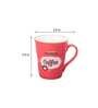 Printed Classic 320ml Pink & White Ceramic (Set of 2) Coffee Mug