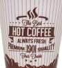 Happiness Quotes 320ml White & Brown (Set of 1) Ceramic Coffee Mug
