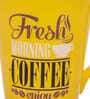Printed 320ml Yellow & Brown Ceramic Coffee Mug