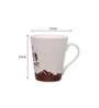 Happiness Quotes 320ml White & Brown (Set of 1) Ceramic Coffee Mug