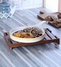Printed Wite & Blue 8 Inch Ceramic Appetizer Platter