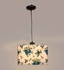 Printed Cotton Square Hanging Lamp