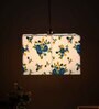 Printed Cotton Square Hanging Lamp