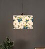 Printed Cotton Square Hanging Lamp