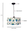 Printed Cotton Square Hanging Lamp