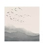 Printed Creamy View With Flying Birds (Set Of 1) Canvas Wall