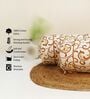 Printed Floral Cotton 2 Pcs Bolster Cover set