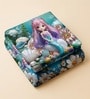 Blue 7D Digital Printed Queen Size Bedsheet Sheet with 2 Matching Pillow Covers